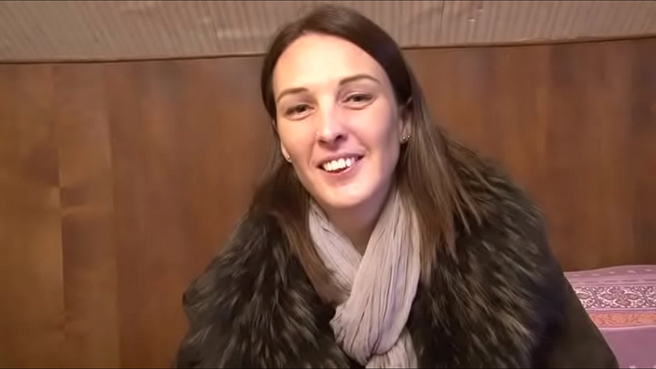 Trashy brunette from France gets sodomized and jizzed in mouth