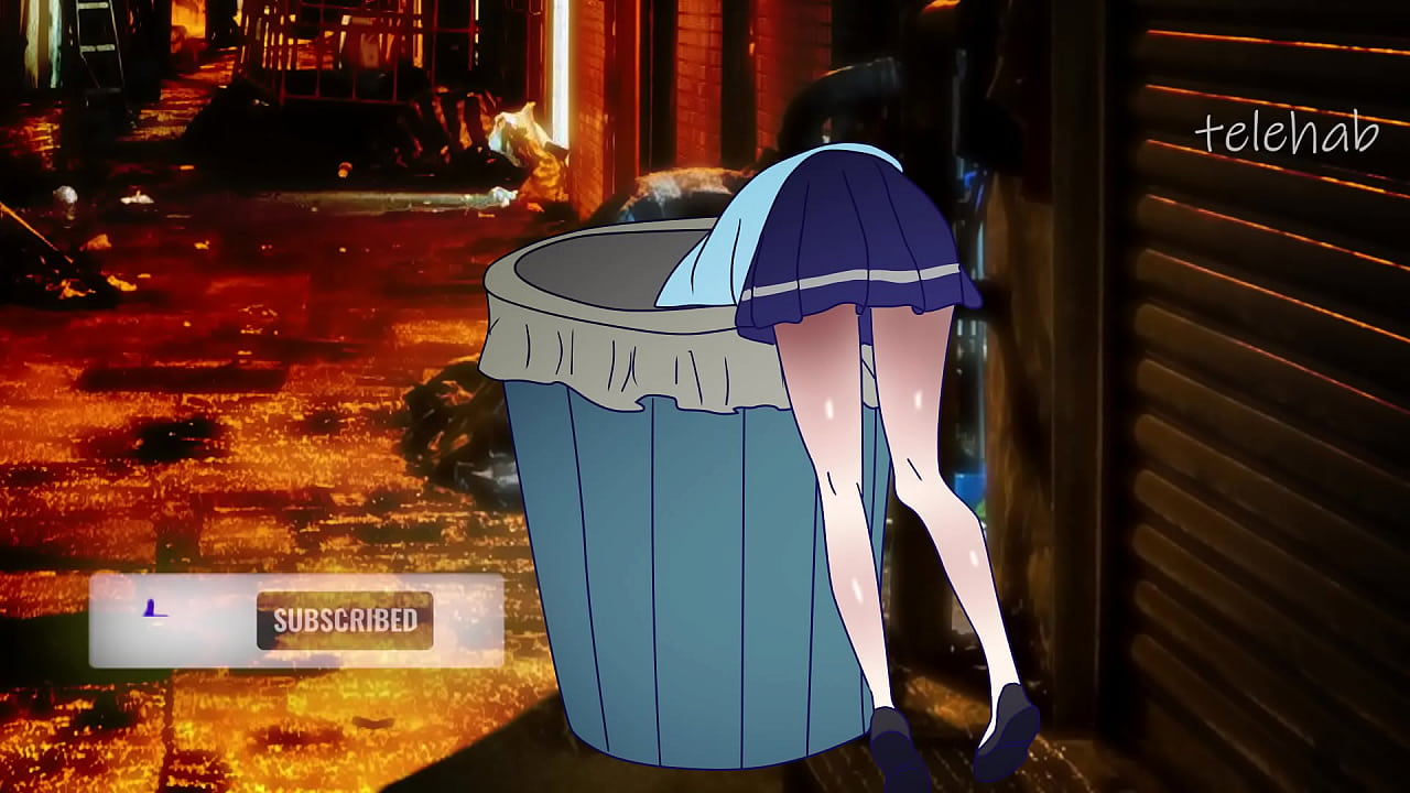 The girl got stuck in the trash and got fucked by a guy ! Genshin Impact Anime