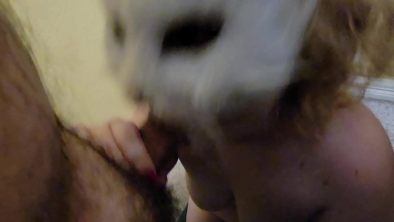 Wife takes my load while on her knees