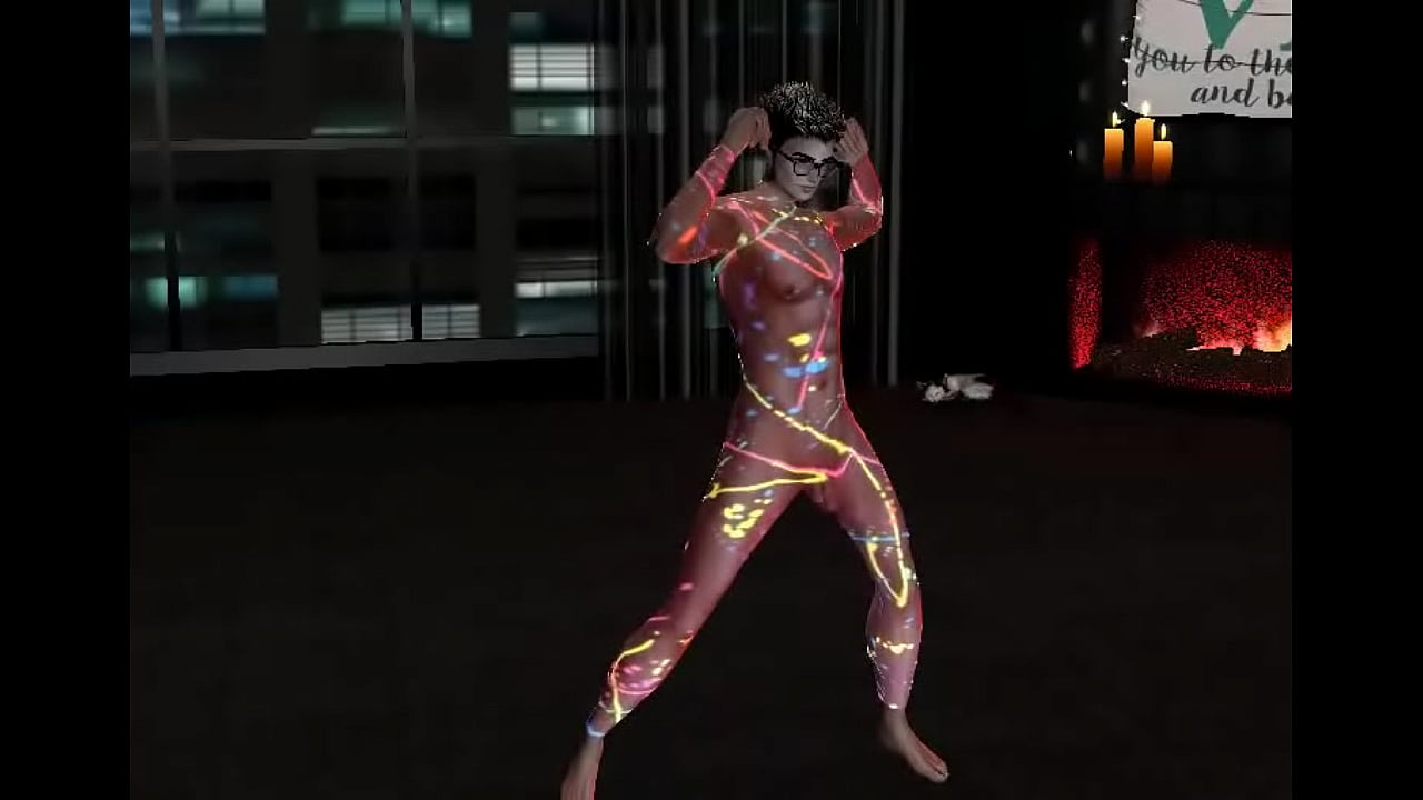 PAINTED GUY SHAKING IT