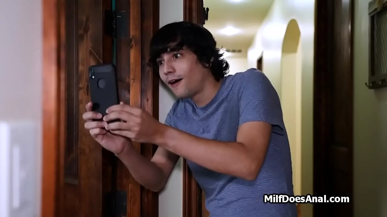 Dildo in the shower, deep anal on the couch