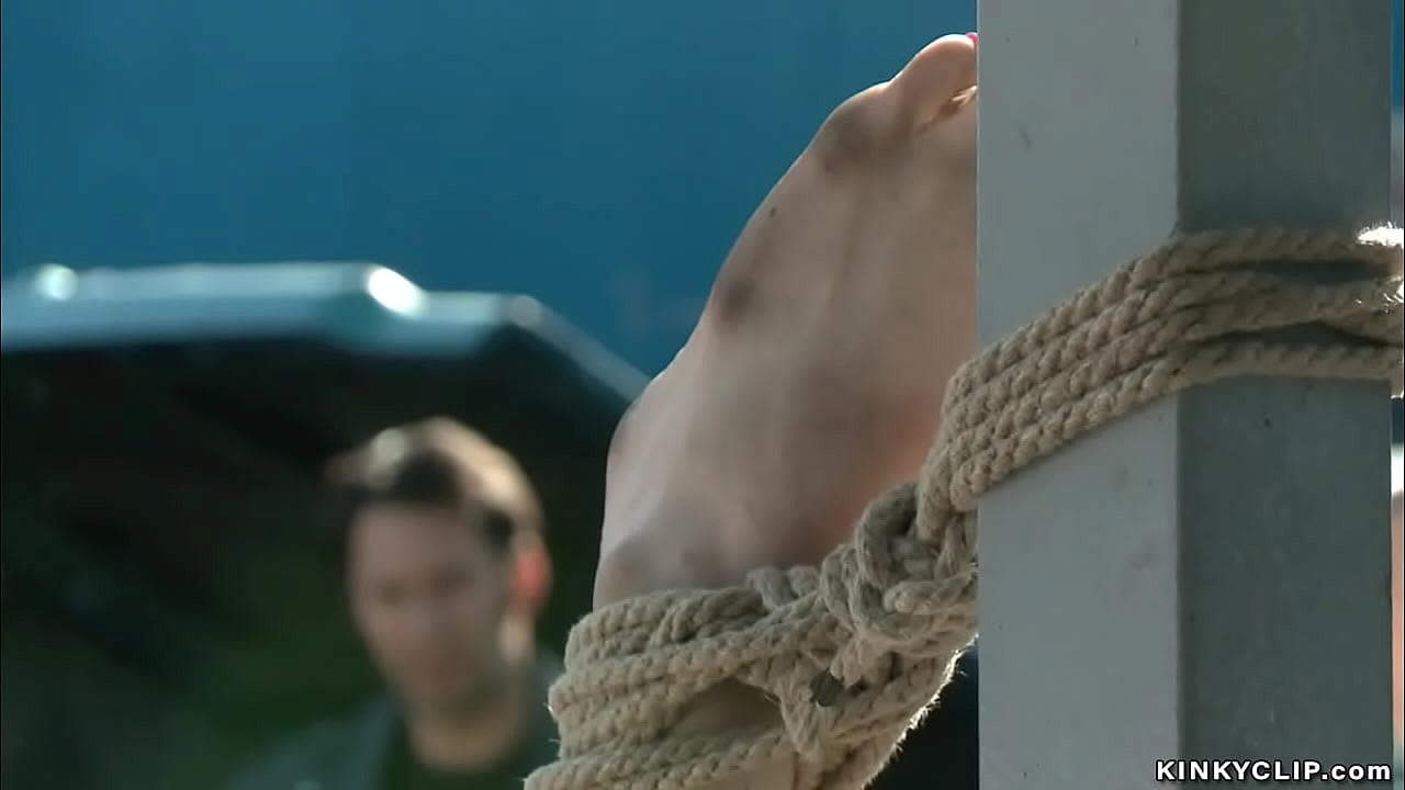 Auto body shop owner Tommy invited blonde Penny Pax who met at therapist in his shop and in bondage rough fucked her and made self fist