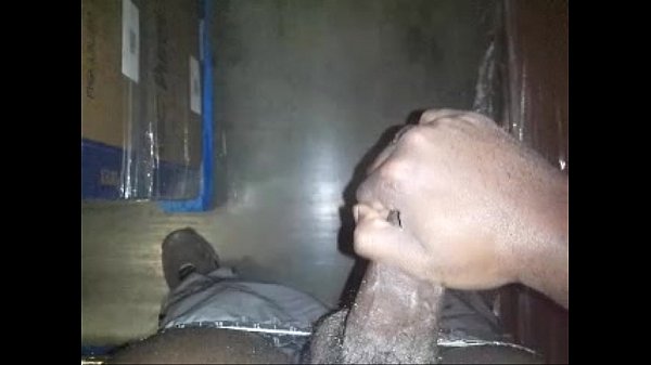 First time jerking off my black dick and cuming at work-black