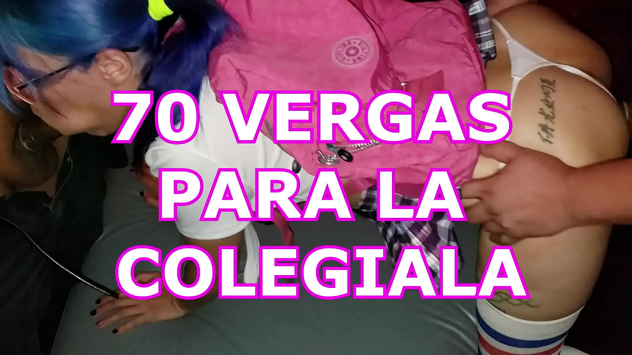 La mas puta del colegio, mega gang bang con tanguita