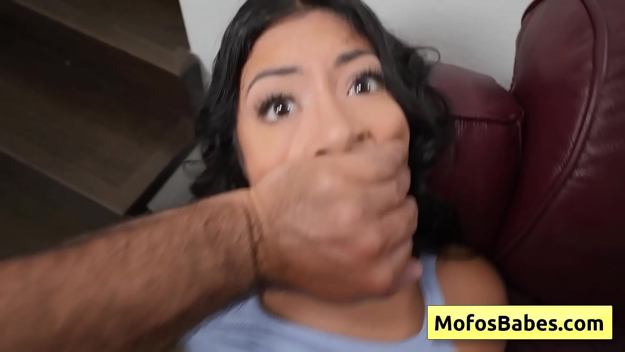 Big tit teenager get her wet shaved cunt fucked from behind by huge dick