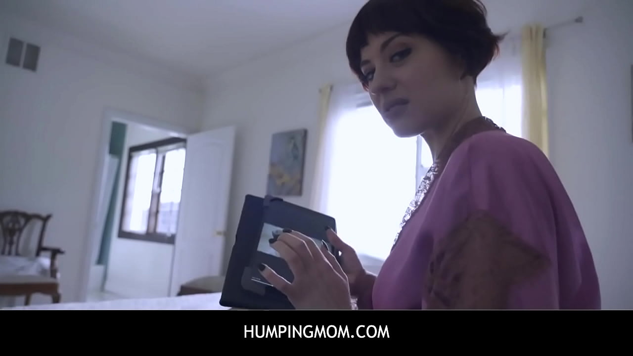 Stepson caught his stepmom watching porn online and gets embarrased