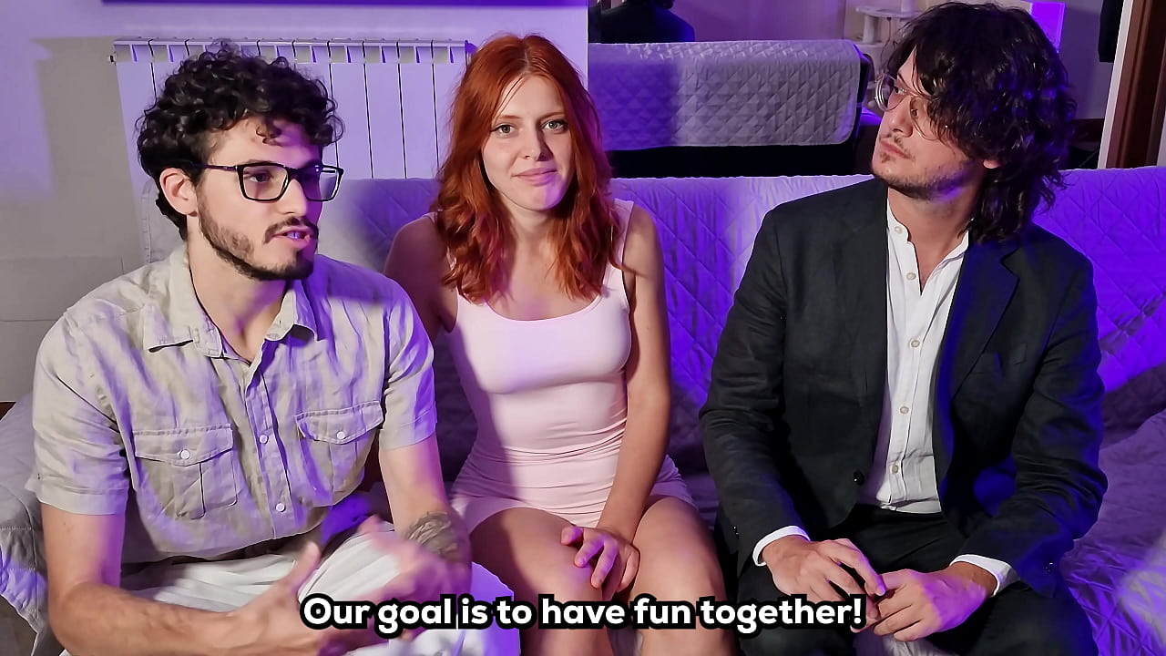 An innocent girl goes to a porn casting and finds herself with two cocks in her throat  - english subtitles