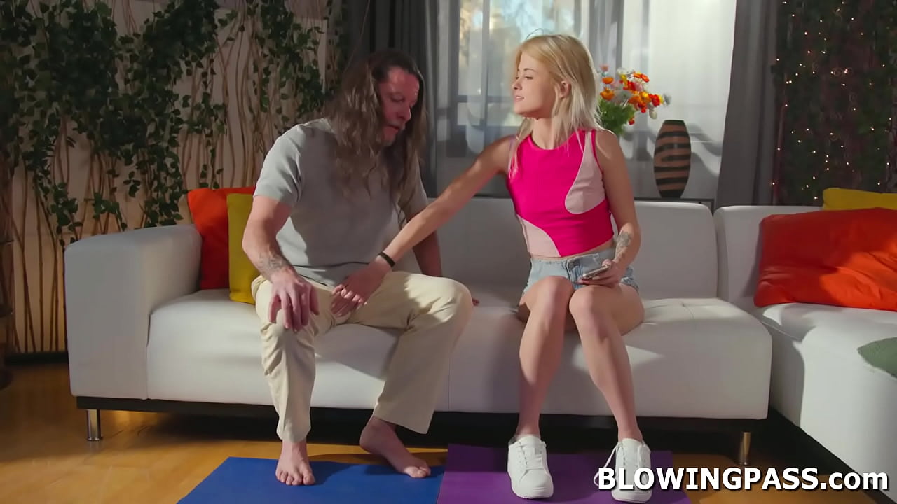 Nicole Nichols finds yoga boring. She asks her yoga instructor if she can suck his big cock. The old man is down for it and starts fucking her face.