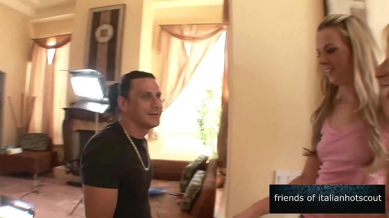 Two beautiful blonde girls fucked by a very dirty male