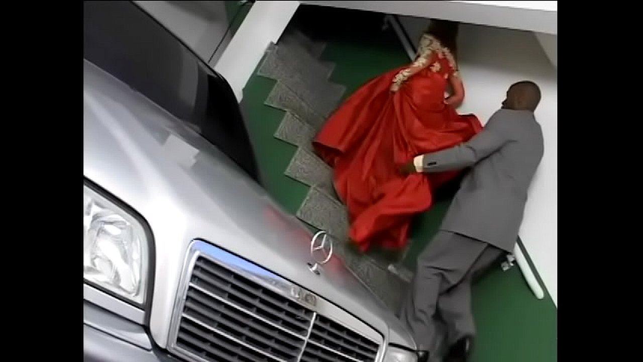 Hot brunette in a queen costume fucks in all positions with her ebony servant