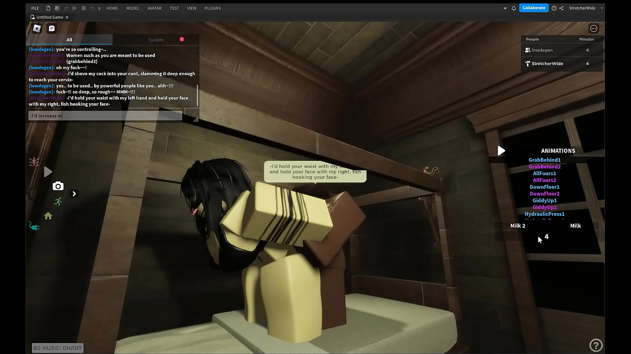 Light skinned bitch gets fucked | Roblox Studio