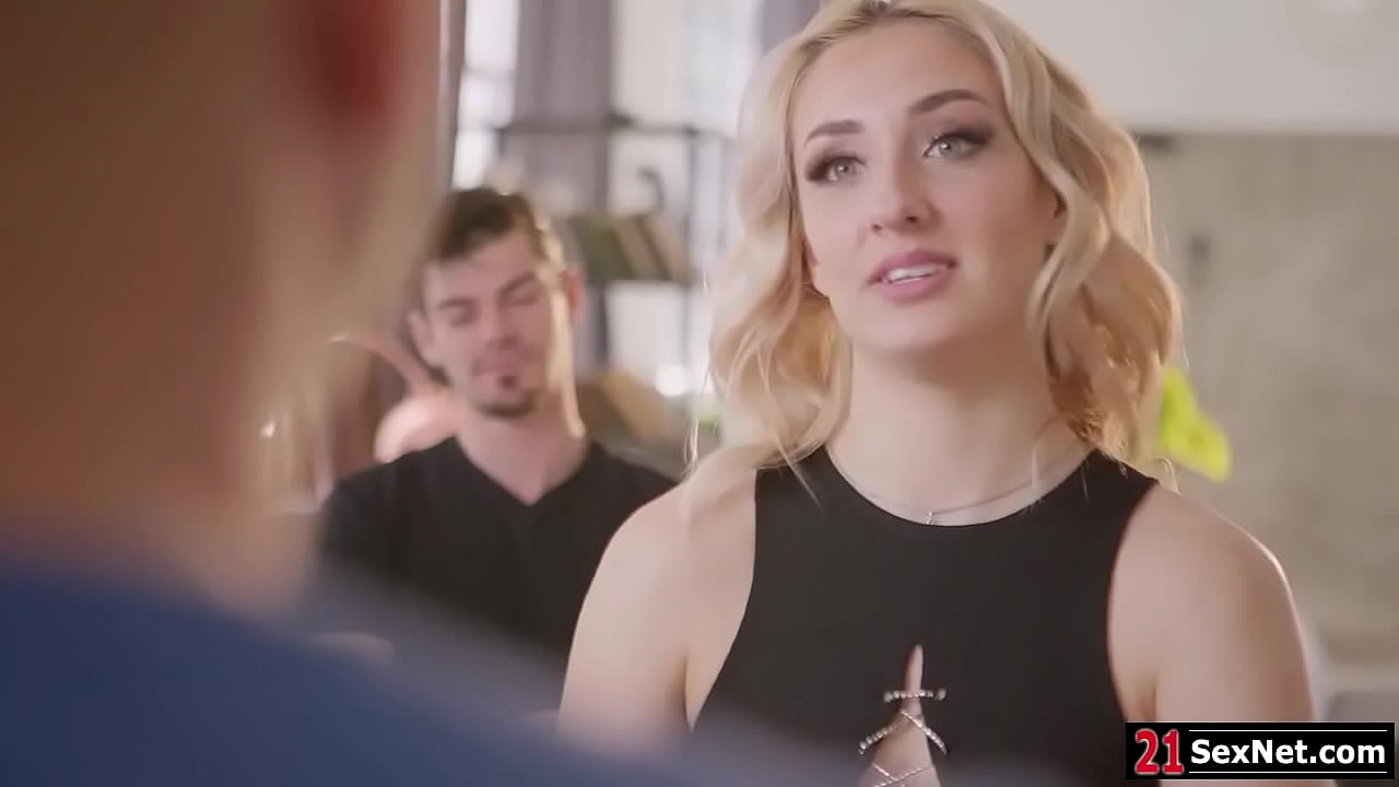 Blonde model does some erotic poses.Her photographer removes her lingerie and rims her ass.The other sucks her tits before they start dp fucking her.