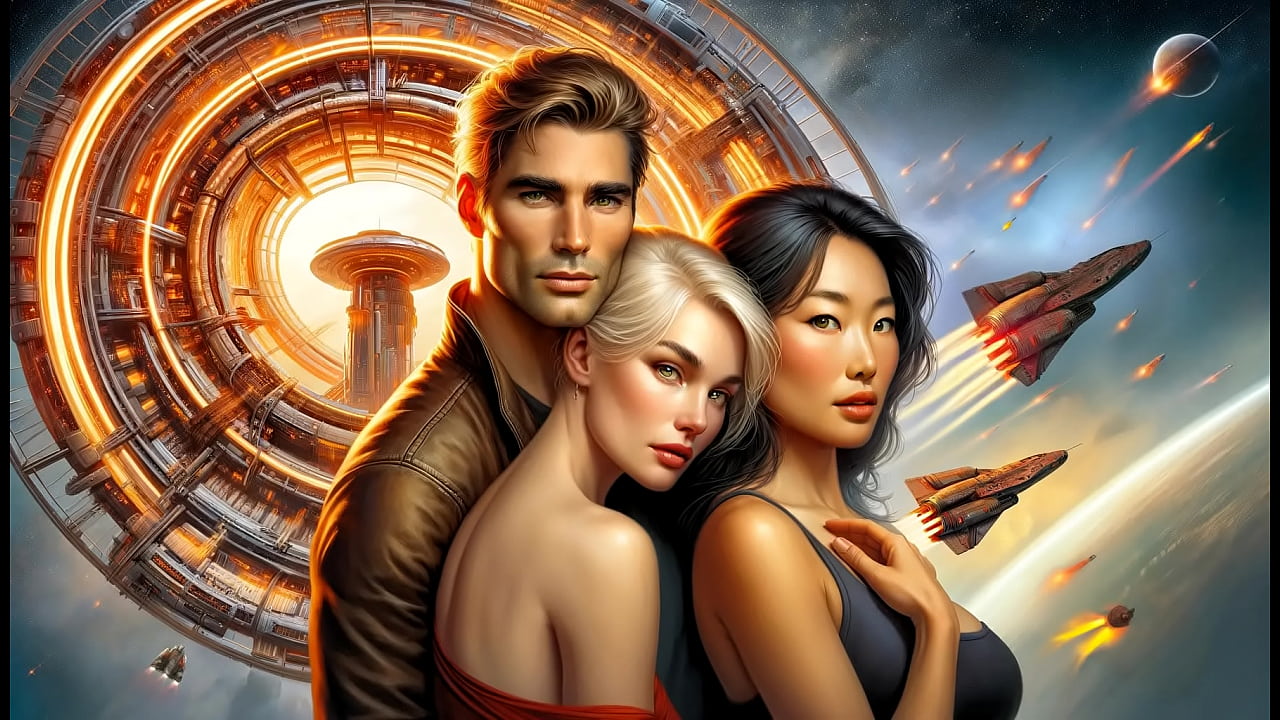 Erotic Audio Story by Erota.AI: FFM threesome in space