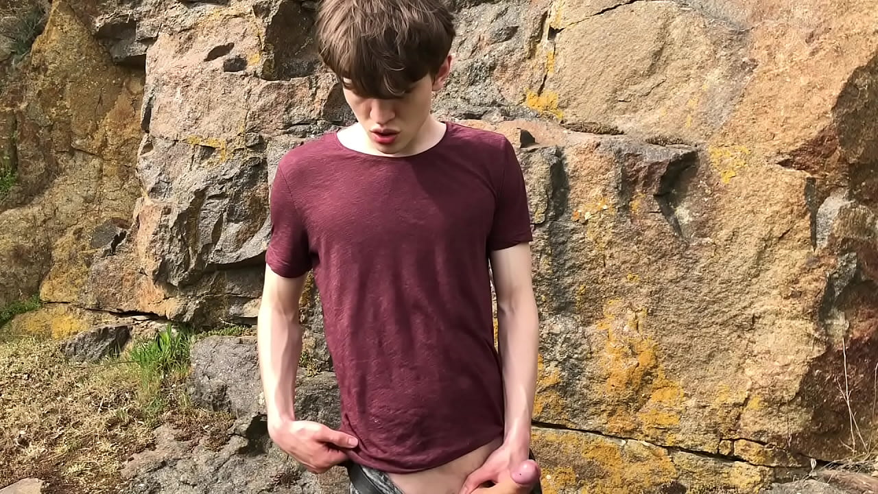 Rocks and cock !  BOY HAS BIG DICK ! HORNY / CUTE