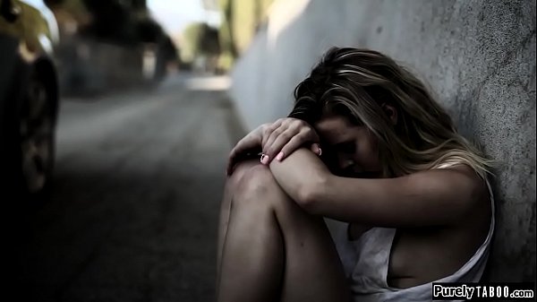 Homeless teen picked up by a guy.He ofeers her a shower and food and more.The only thing he wants from her is to have sex with him.She takes the deal and gets dicked in her pussy.She throats him and he bangs her until he cums in her pussy