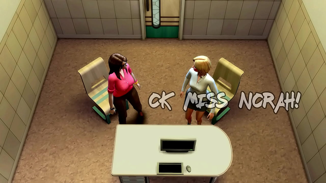 Horny teen girl sucks hot futa teacher's big cock