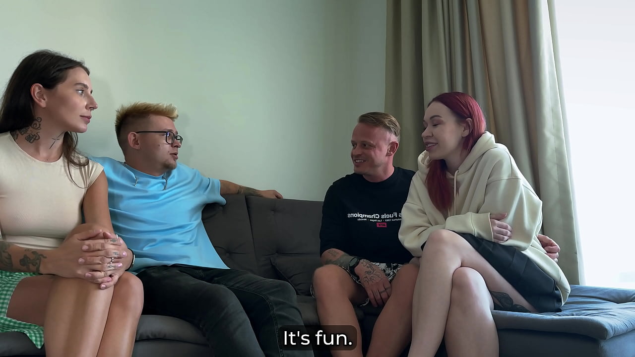 I Swappe My Hot GF with Another Couple & Fucked His Busty Wife Till I Exploded on Her Pussy