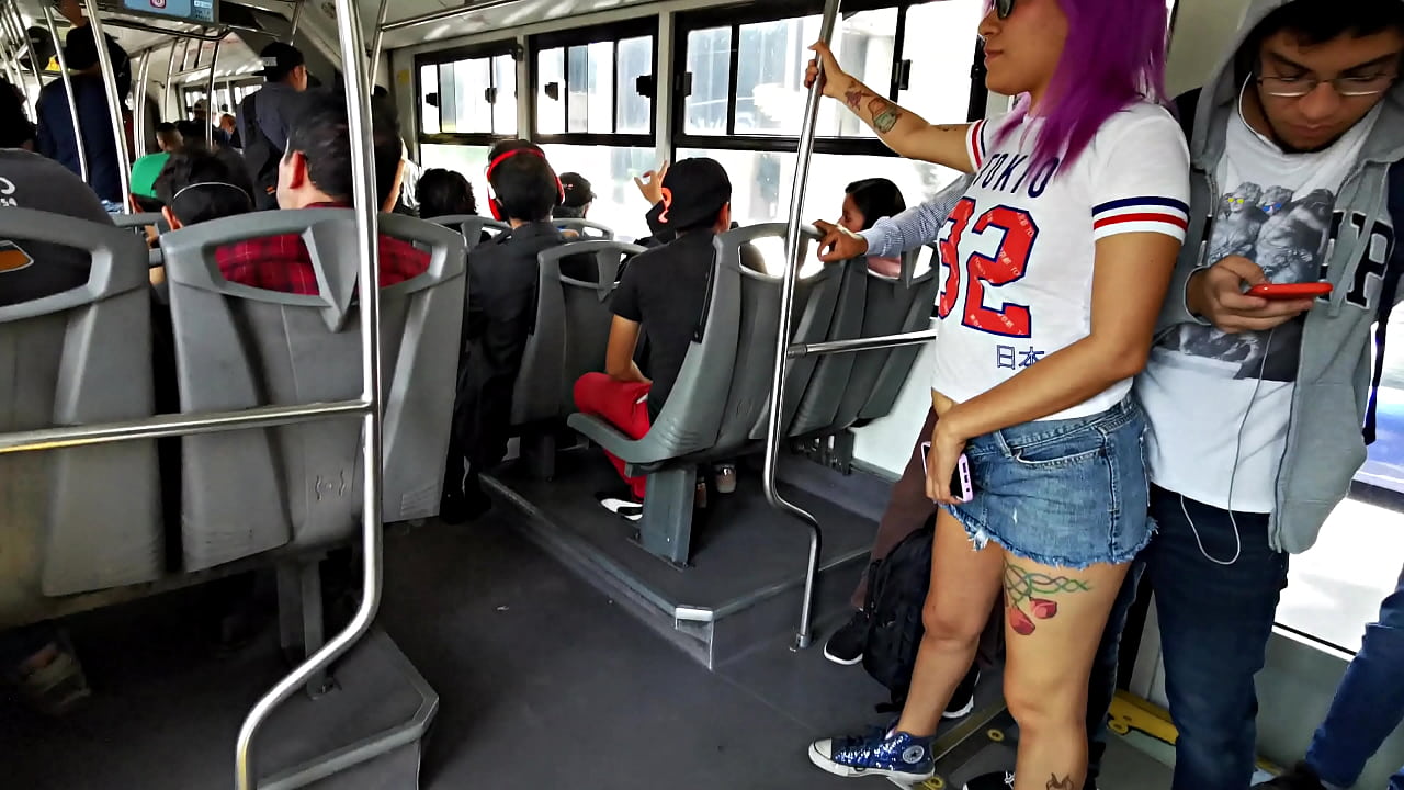 Arrimones de verga en el metrobus
