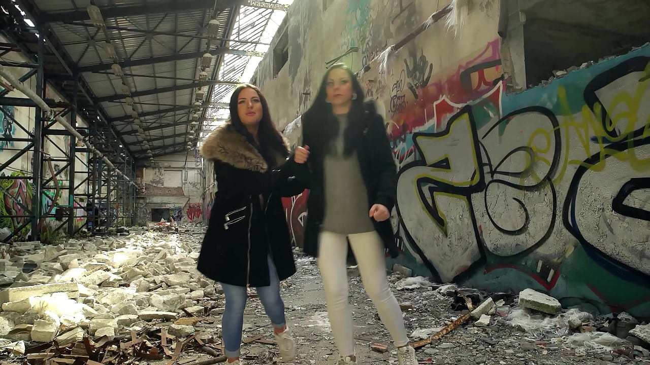 Two German best Girl Friends Julia Parker and Maria Gail talk to risky no Condom FFM 3Some Sex at Lost Place