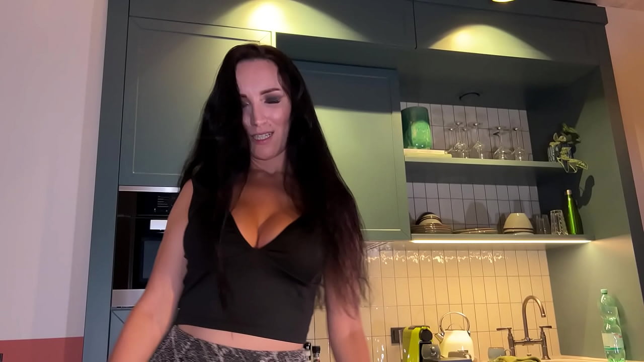 Hot step-mom in a miniskirt and leather boots loves sucking step-son's cock