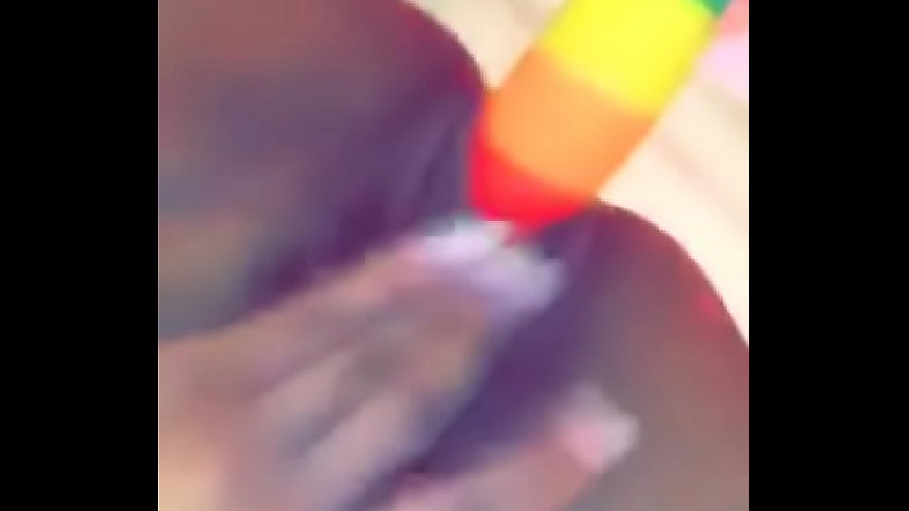 Black girl squats on dildoe