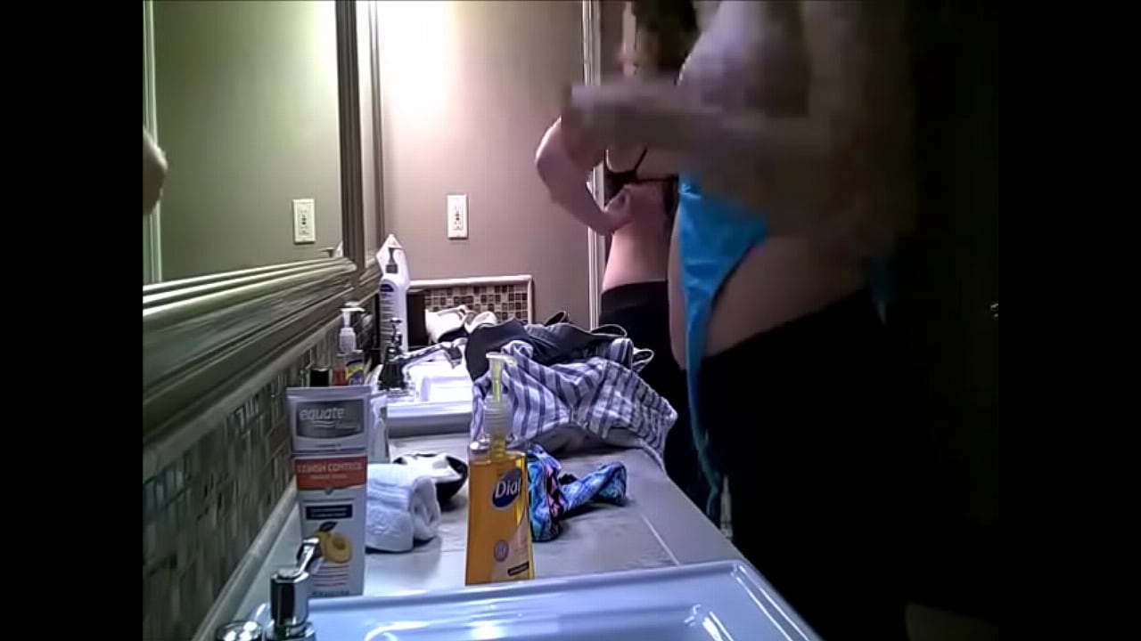 Busty girls caught into bikinis