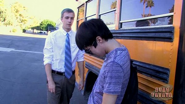 Nerdy twink receives raw dicking