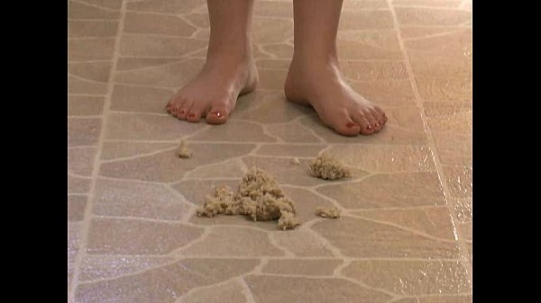 Foot Fetish - Sexy feet stepping in oatmeal