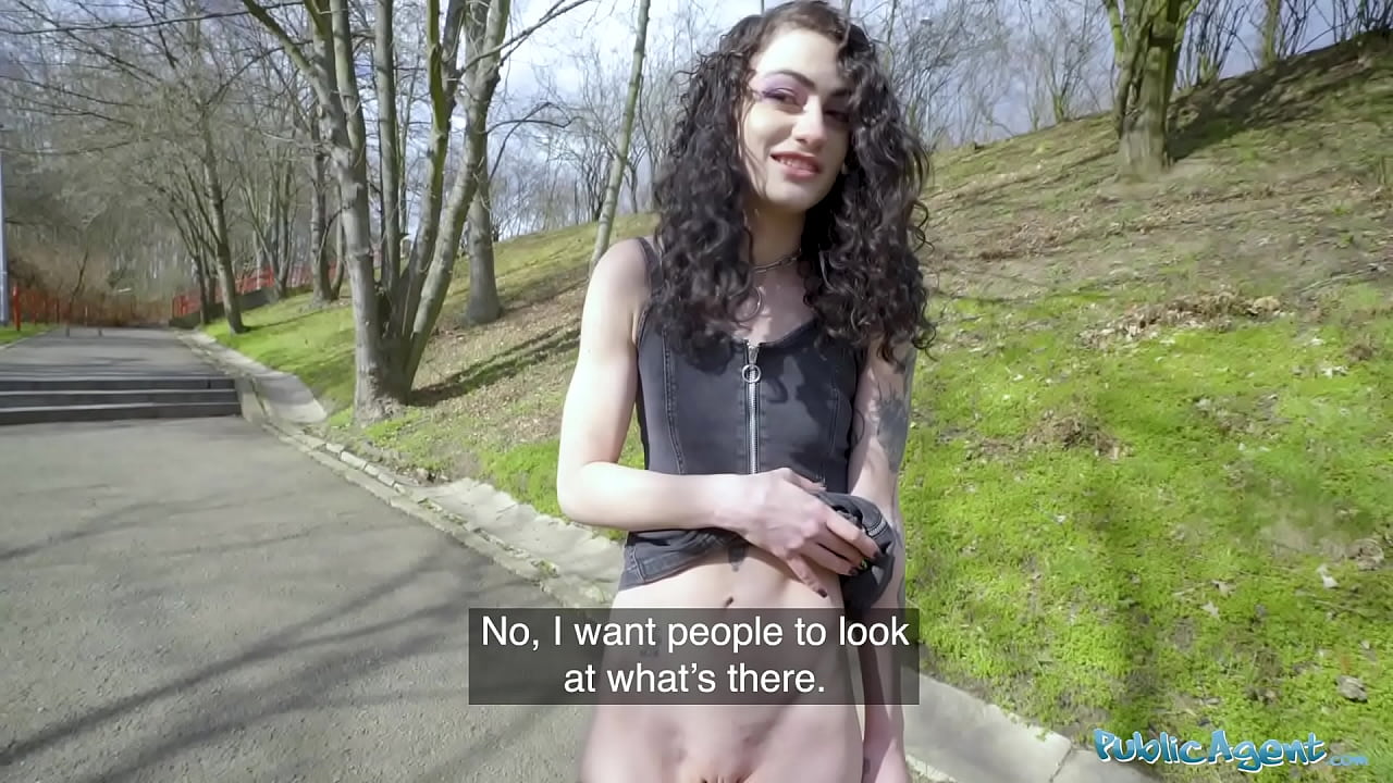 Public Agent She gets a big cock inside her tight pink pussy