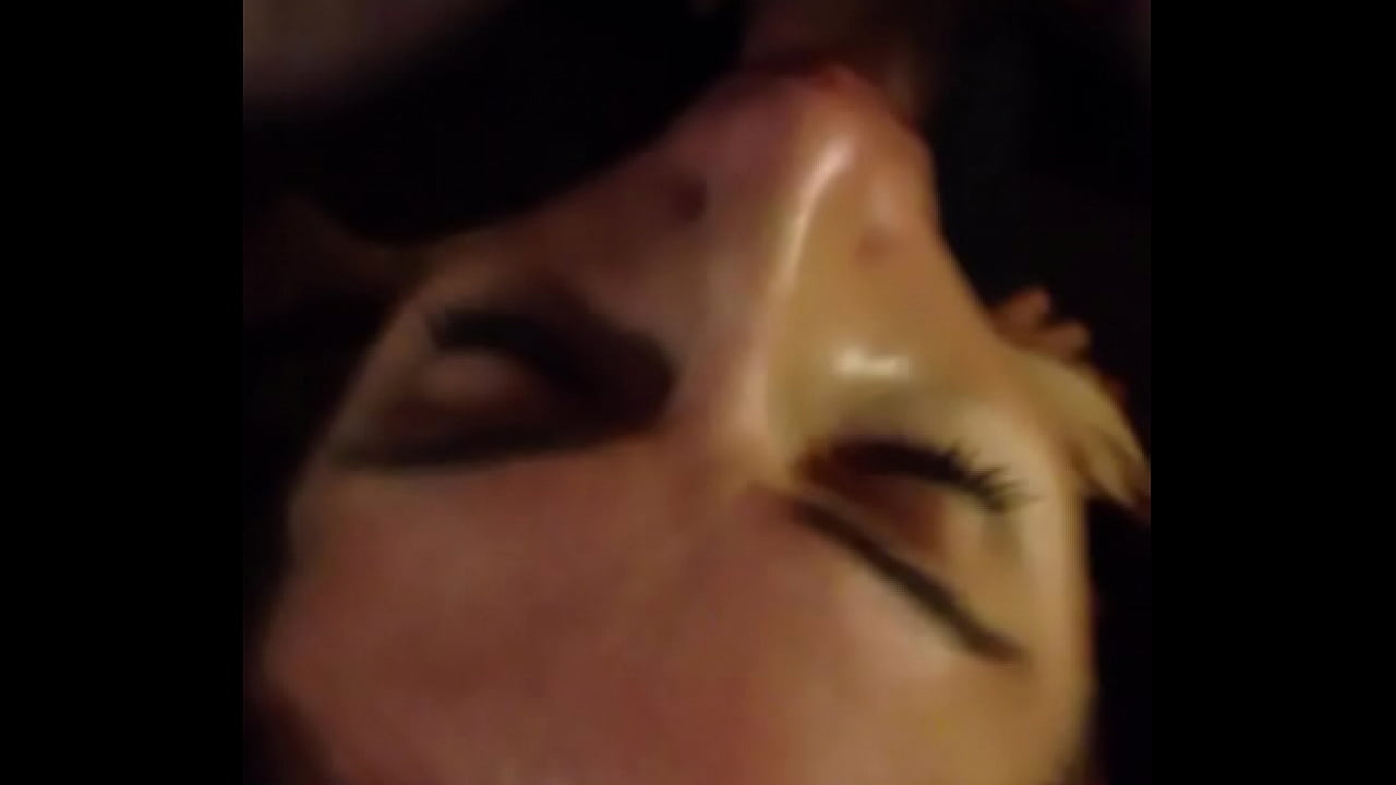 Sexy brunette amateur model, "Vergo," getting face fucked