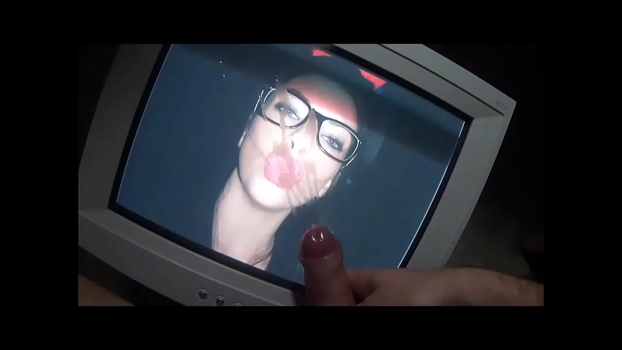 My Cum Tribute on face sexy girl