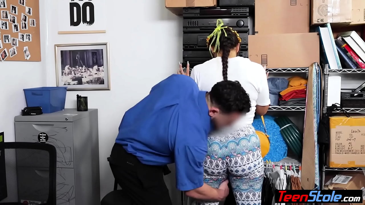 Big booty teen shoplifter fucked from behind by cop