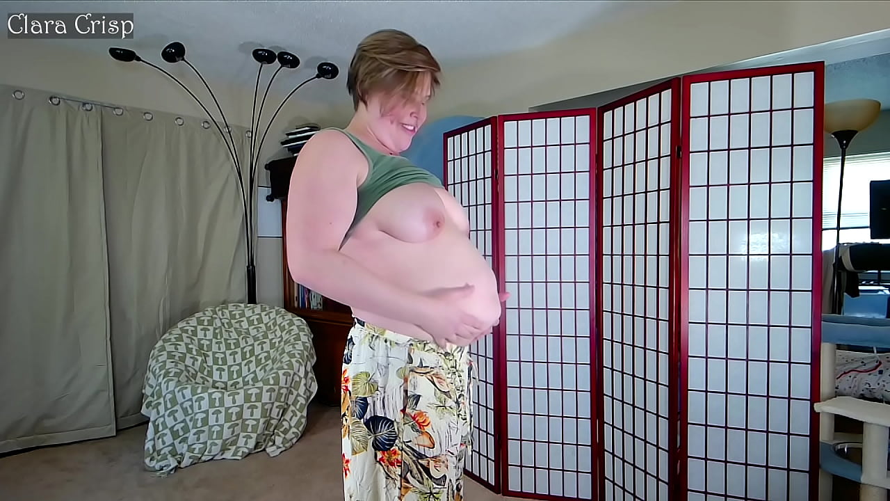 Jiggling and Dropping Titties and Belly | Jumping Up and Down For Belly And Boob Flops | Clara Crisp Shows Off Soft Belly