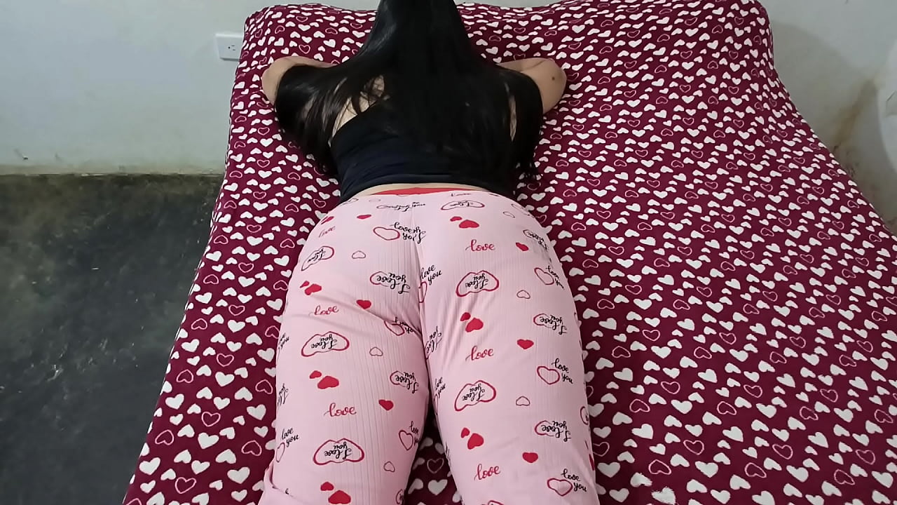 The cute pajama girl ended up in an accident with my stepsister. After seeing her cute panties, I put my big cock in her tight and fat ass.