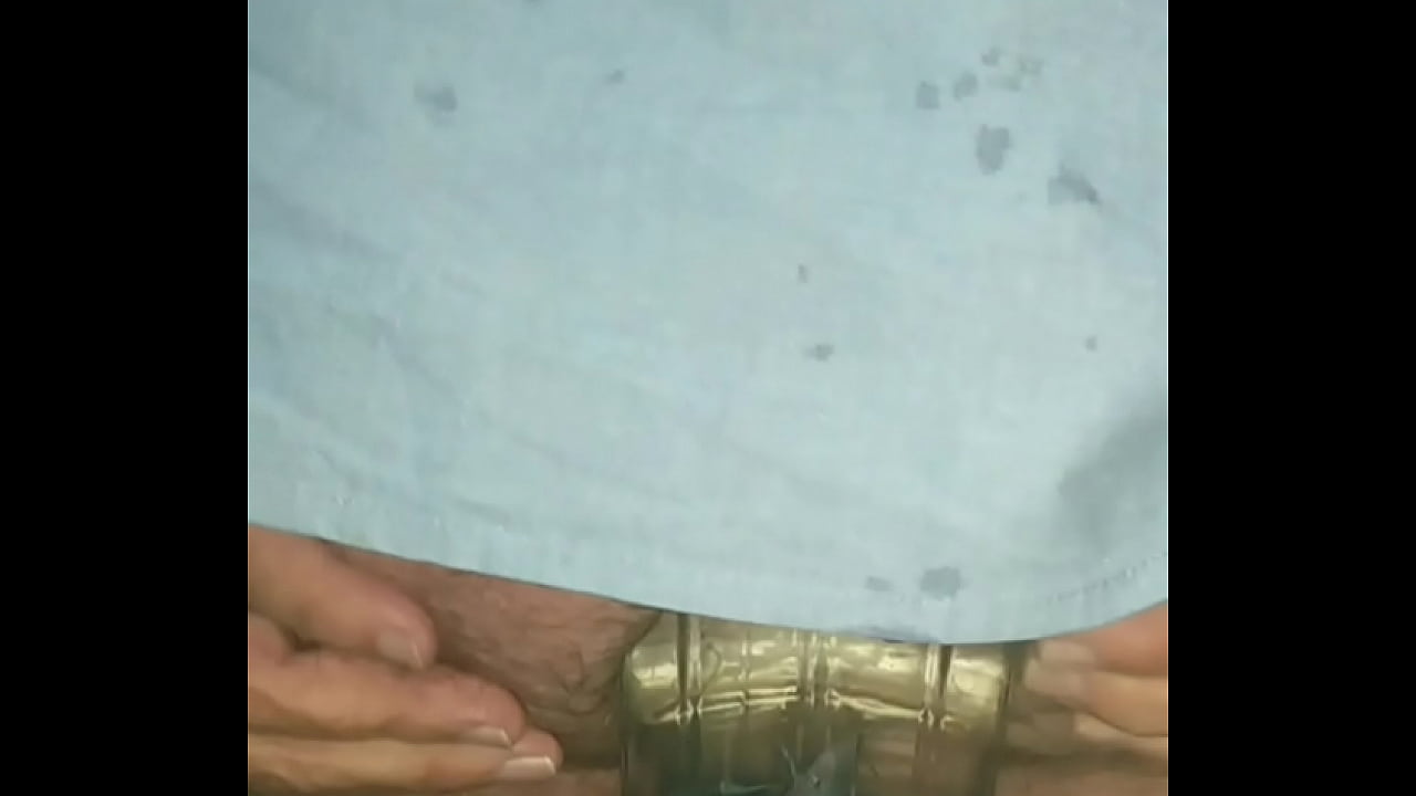 Stretching my Ass Hole over a large Bottle.