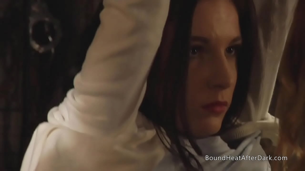 Sexy Pale White Lesbian Slave With Big Natural Tits Moans And Orgasms