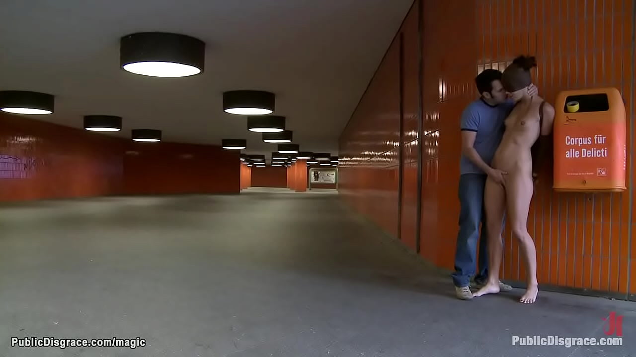 Hot brunette German babe Black Lady vibrated with remote controlled sex toy by lezdom Princess Donna Dolore in public streets then fucked in subway by big cock Tommy