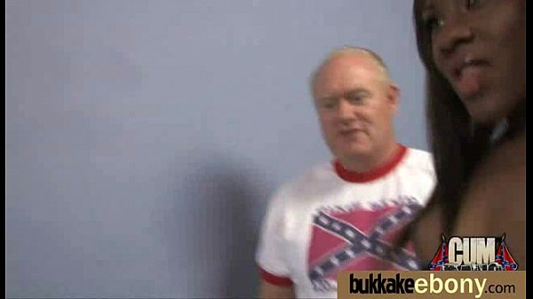 First time ebony with a group of white dicks 20