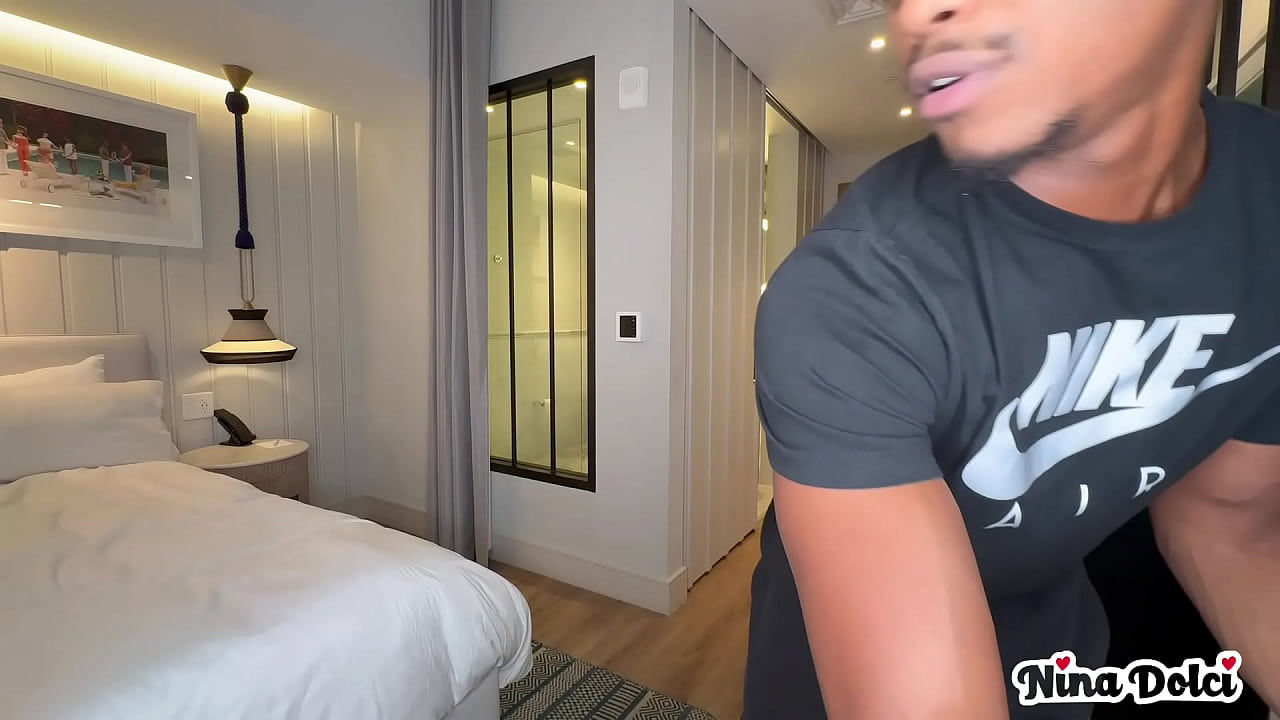 Horny Milf Nina Dolci Busted the Bellboy Slow Stroking