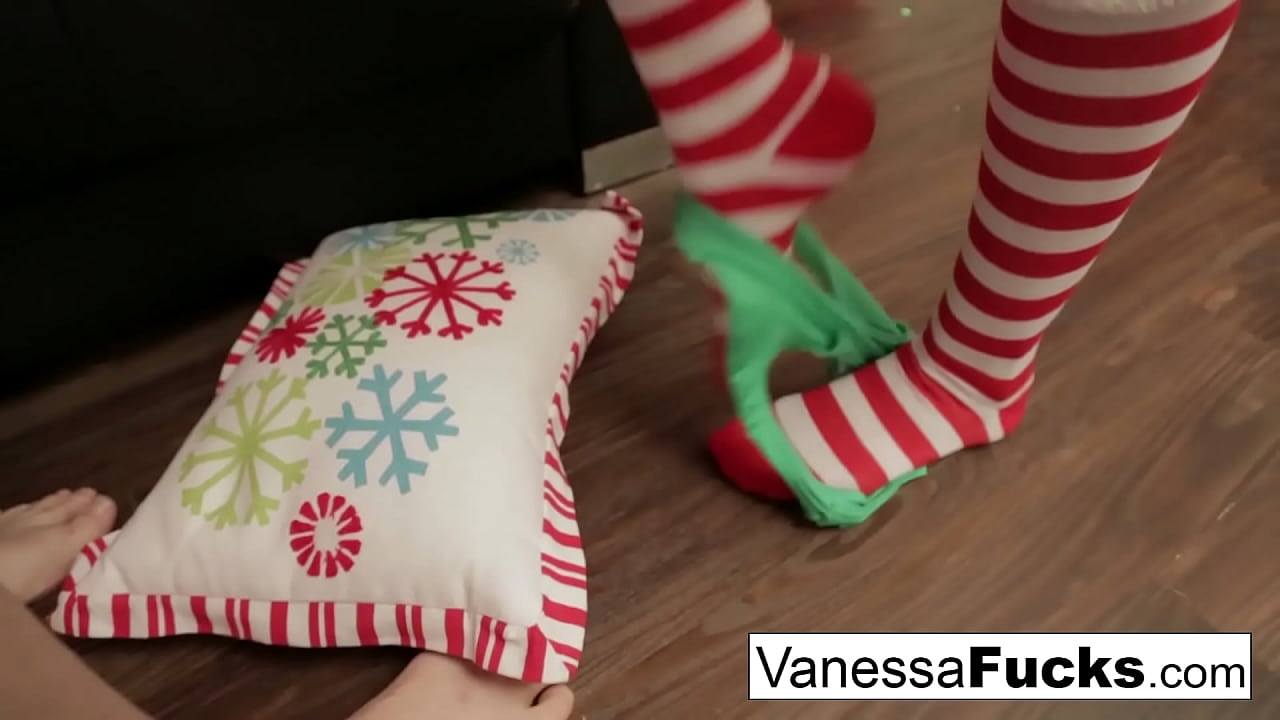 Hot blonde gets banged by santa