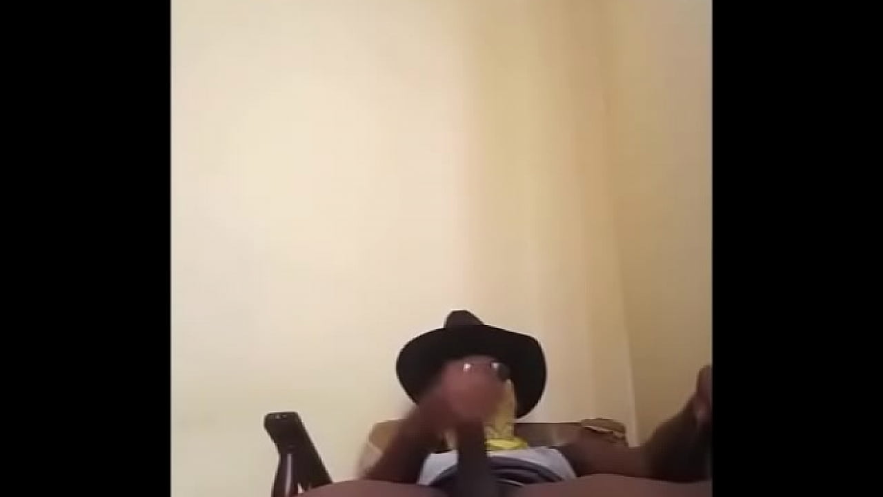 Disrespectful dirty talking black thug jerks off and nut