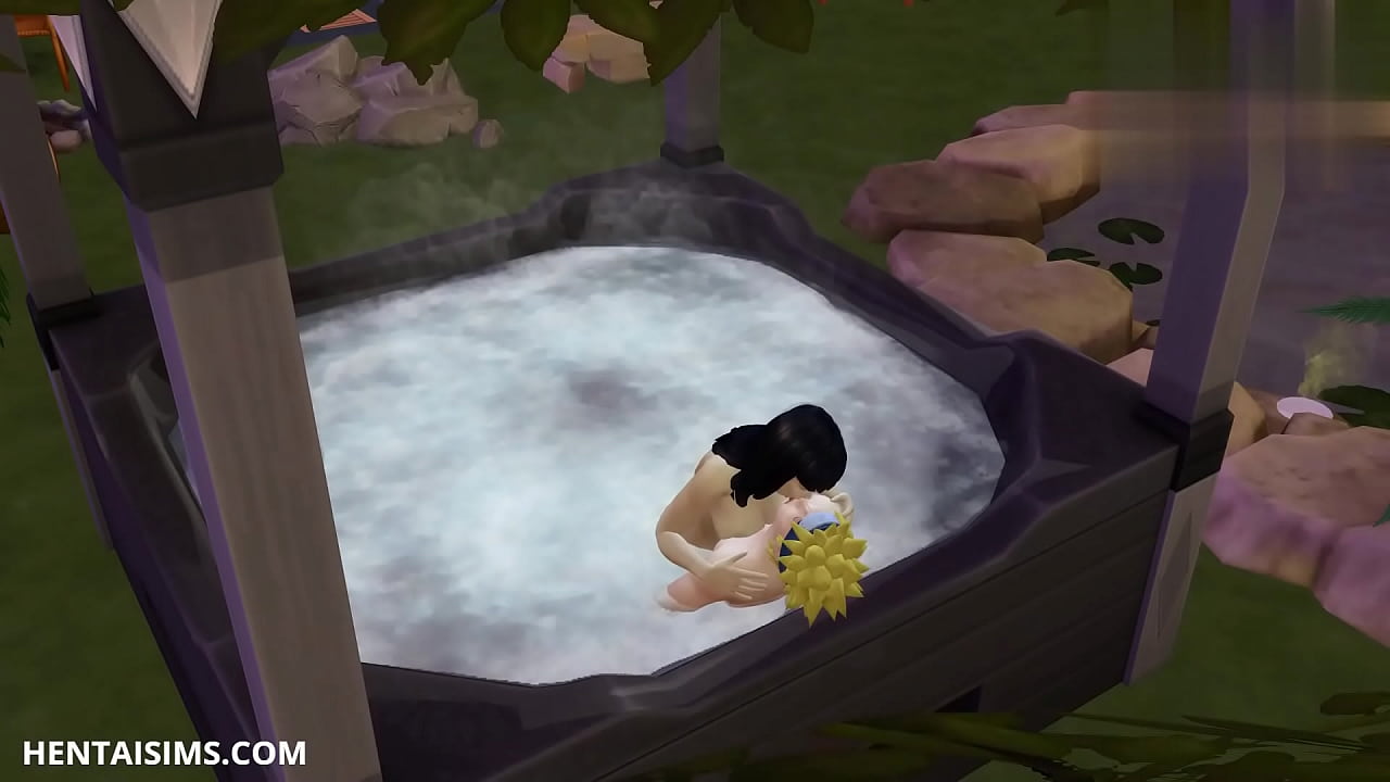 NARUTO fucks horny HINATA at hot spring in a mission.