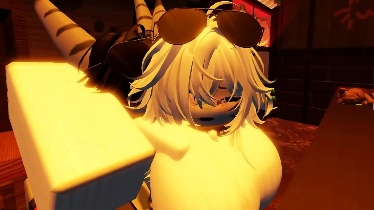 Shark Girl going wild along himself (Selfcest)