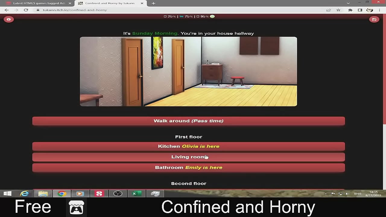 Confined and Horny (free game itchio ) Visual Novel