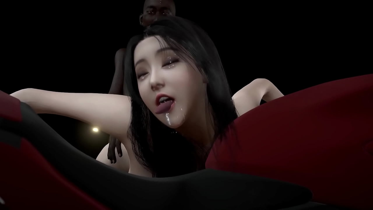 3D big boobs Asian mature milf cheating with BBC in public