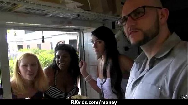 Amateur hottie takes cash for public sex 12