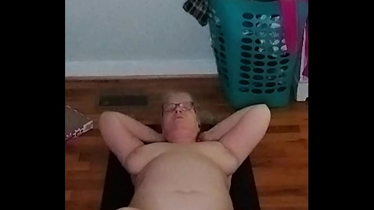 Sexy Cougar Exercises Naked!