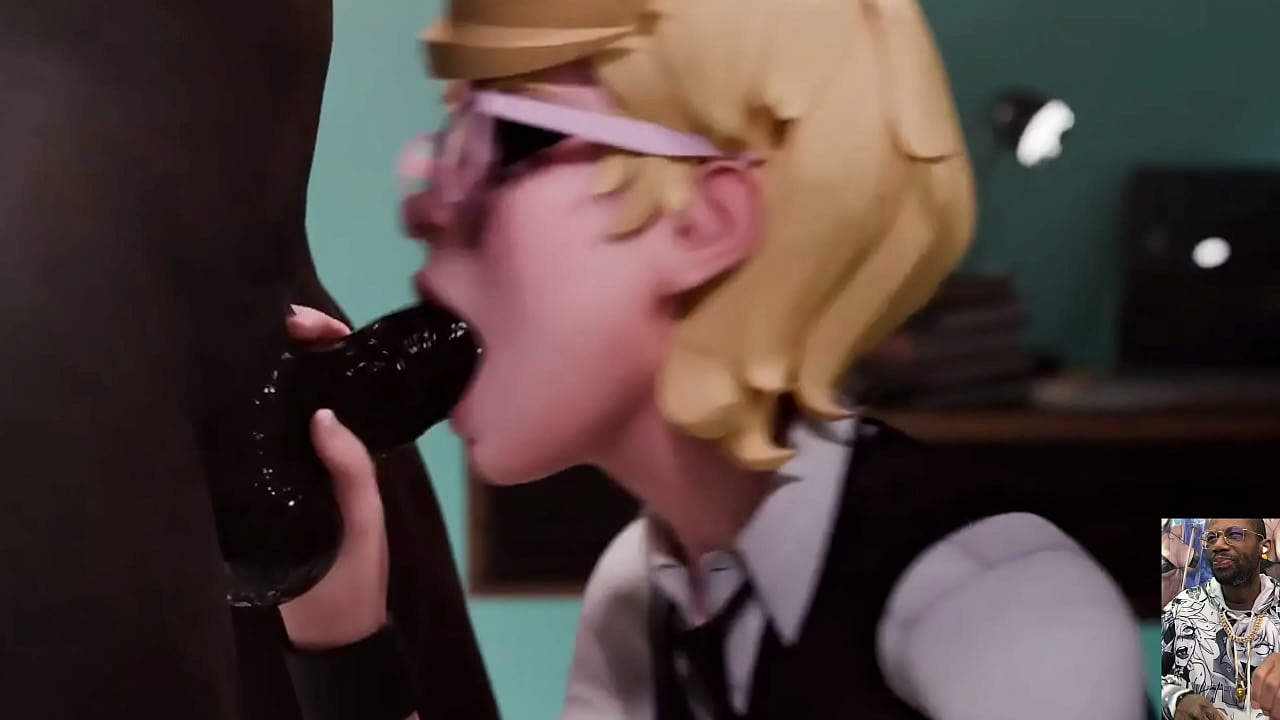 Beautiful Blonde Nerd Girl Deepthroating A Hard BBC