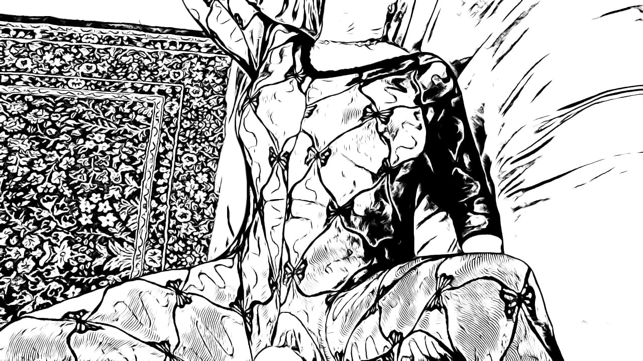 Fuck mature slut in grayscale toon huge dildo