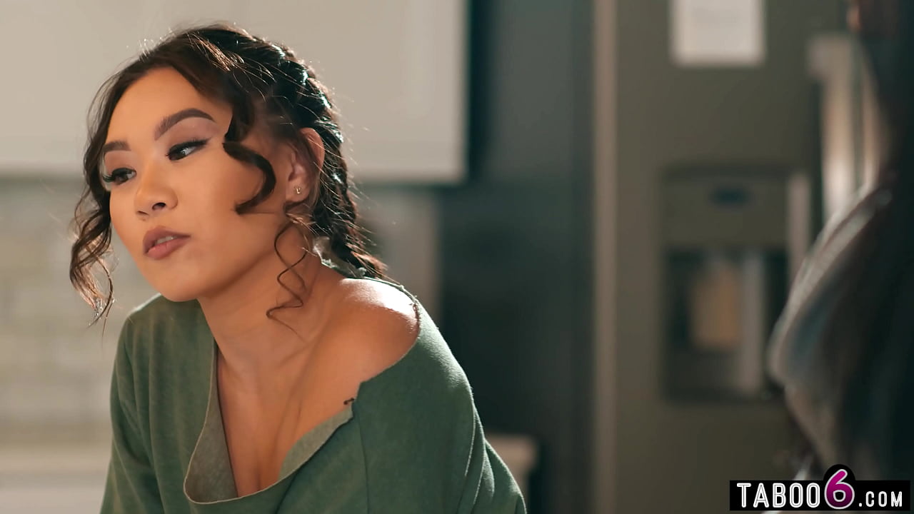 Korean teen step daughter banged by her big cock step uncle lover